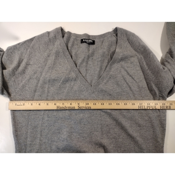 Kallspin gray cashmere wool blend sweater - Picture 4 of 11